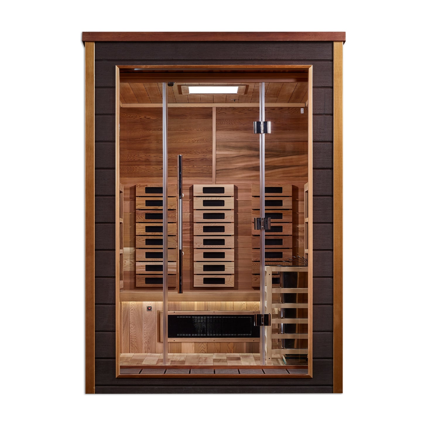 Indoor/Outdoor PureTech™ Full Spectrum 2-Person "Nora" Full Spectrum PureTech™ Hybrid Sauna