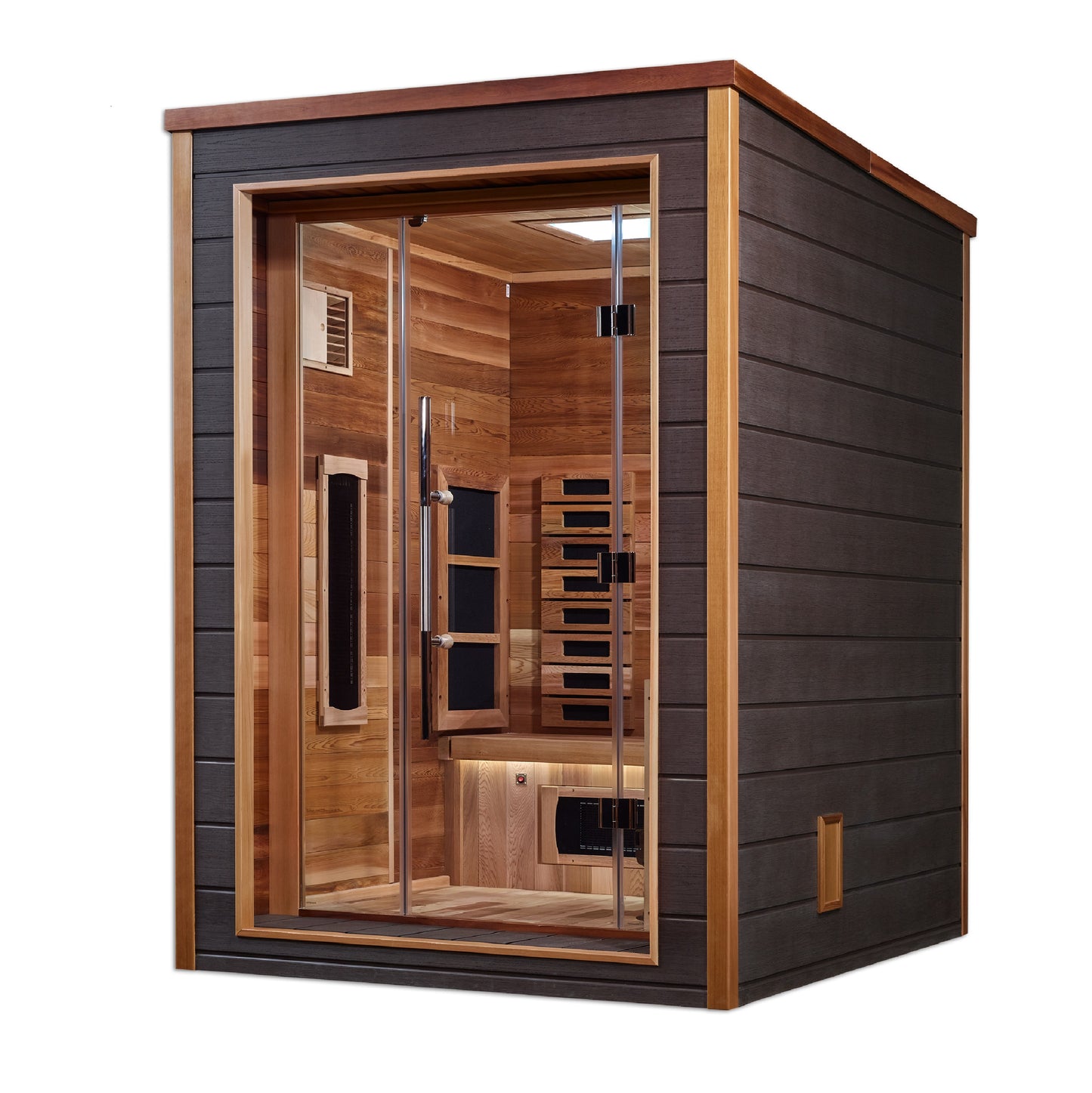 Indoor/Outdoor PureTech™ Full Spectrum 2-Person "Nora" Full Spectrum PureTech™ Hybrid Sauna
