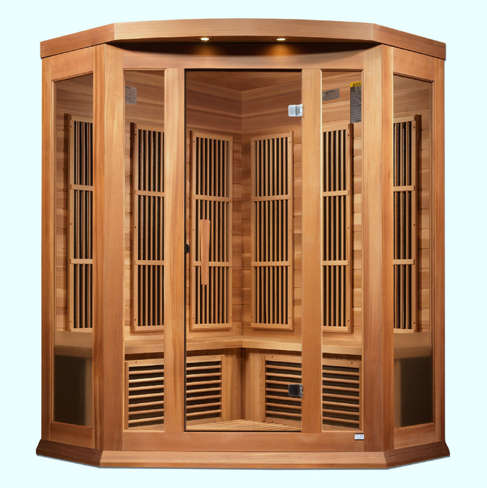 MX-K356-01 Maxxus Low EMF FAR Infrared Sauna Canadian Red Cedar