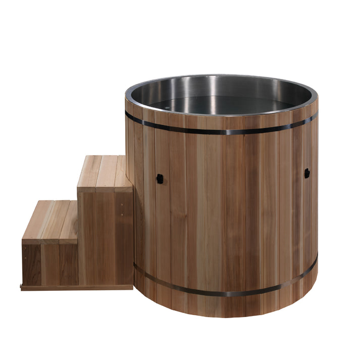 Outdoor Cold Plunge Stainless Steel Premium Pacific Cedar Wood (tub only)