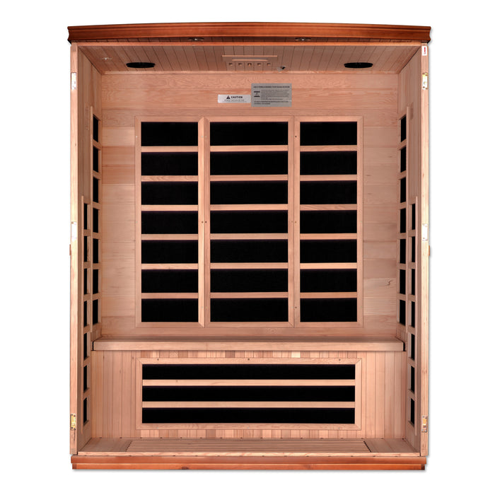 Low EMF  3-Person Dynamic "Lugano" FAR Infrared Sauna