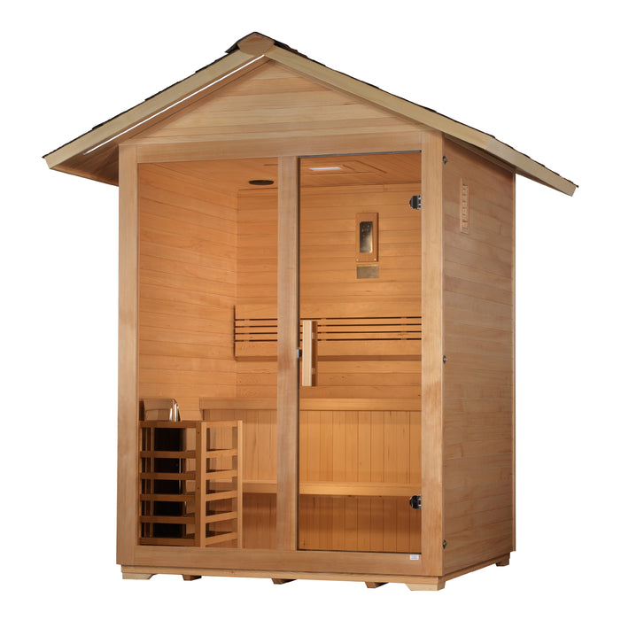 Outdoor Steam Sauna  3-Person "Arlberg" Traditional Sauna