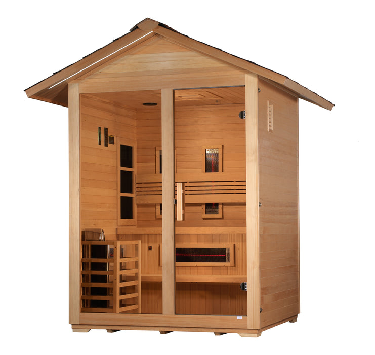 Steam Sauna  3-Person "Carinthia" Full Spectrum PureTech™ Hybrid Sauna