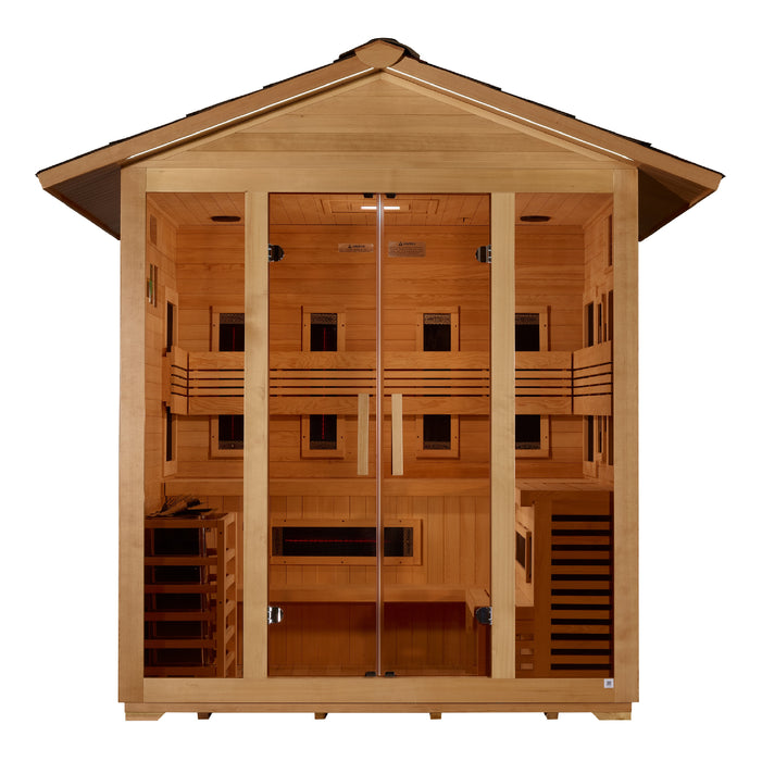 Outdoor Full Spectrum Hybrid  5-Person "Gargellen" Hybrid Sauna