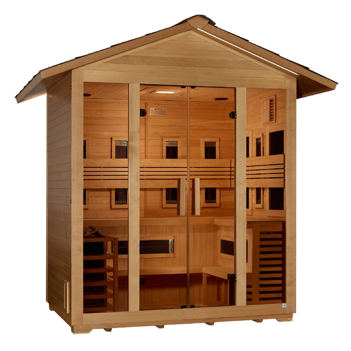 Outdoor Full Spectrum Hybrid  5-Person "Gargellen" Hybrid Sauna