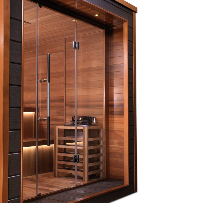 Indoor/Outdoor Steam Sauna  6-Person "Bergen" Traditional Sauna