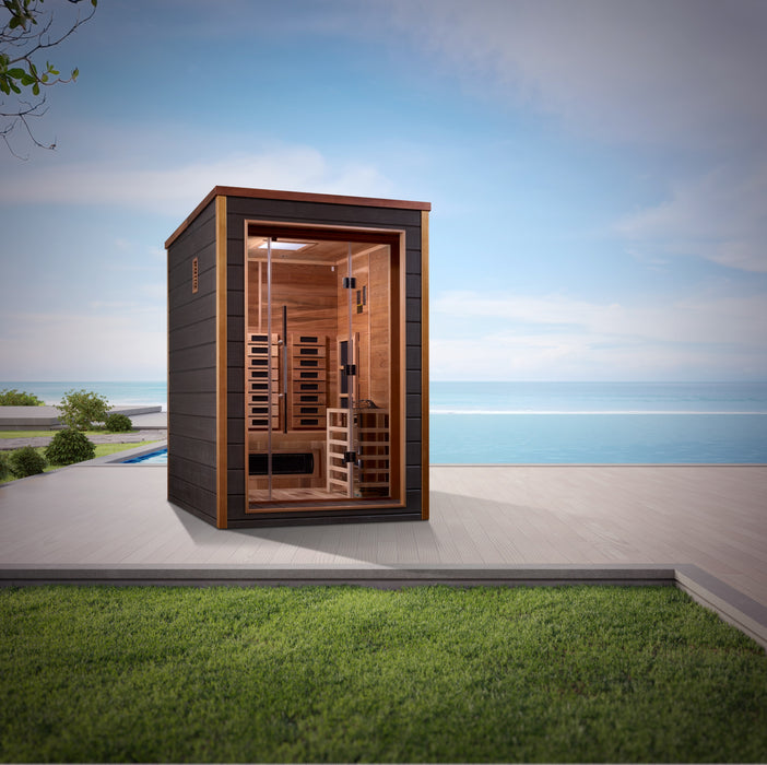 Indoor/Outdoor PureTech™ Full Spectrum  2-Person "Nora" Full Spectrum PureTech™ Hybrid Sauna