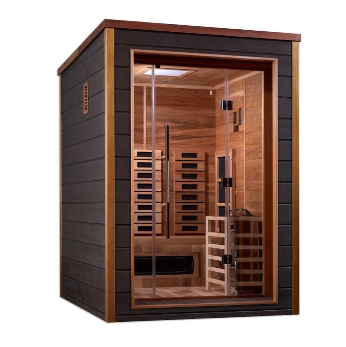 Indoor/Outdoor PureTech™ Full Spectrum  2-Person "Nora" Full Spectrum PureTech™ Hybrid Sauna