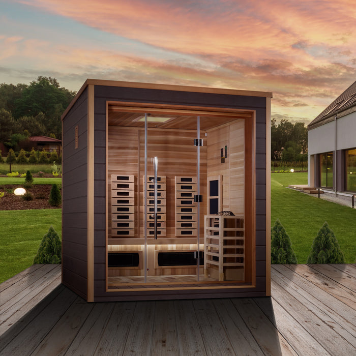 Steam Sauna  3-Person "Visby" Full Spectrum PureTech™ Hybrid Sauna