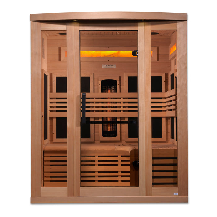 Near Zero EMF  3-Person 8000 Reserve Series PureTech™ Full Spectrum Infrared Sauna