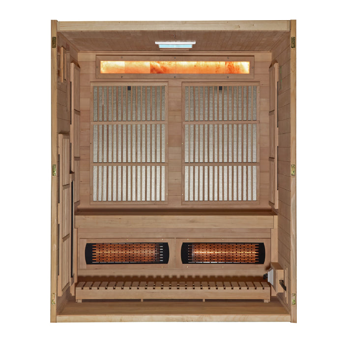 Infrared & Traditional Steam  6-Person "Toledo" Hybrid Sauna