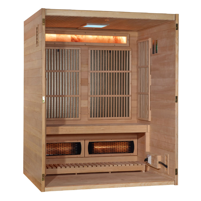 Infrared & Traditional Steam  6-Person "Toledo" Hybrid Sauna