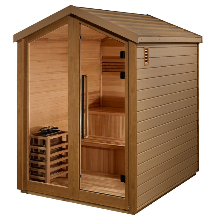 Outdoor Steam Sauna  6-Person "Kaarina" Traditional Sauna