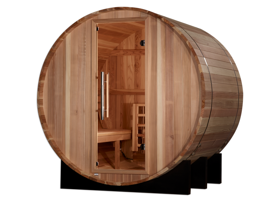 Outdoor Barrel Steam Sauna  2-Person "St. Moritz" Traditional Sauna