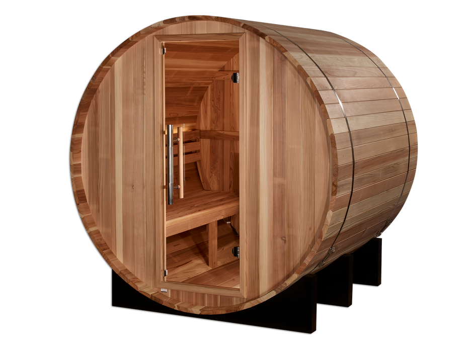 Outdoor Barrel Steam Sauna  2-Person "St. Moritz" Traditional Sauna