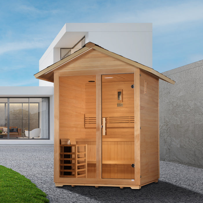 Outdoor Steam Sauna  3-Person "Arlberg" Traditional Sauna