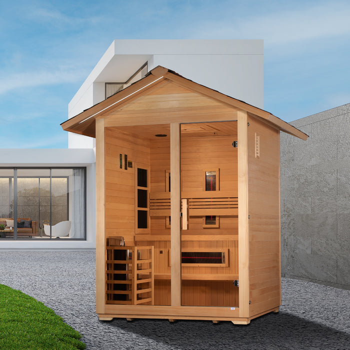 Steam Sauna  3-Person "Carinthia" Full Spectrum PureTech™ Hybrid Sauna
