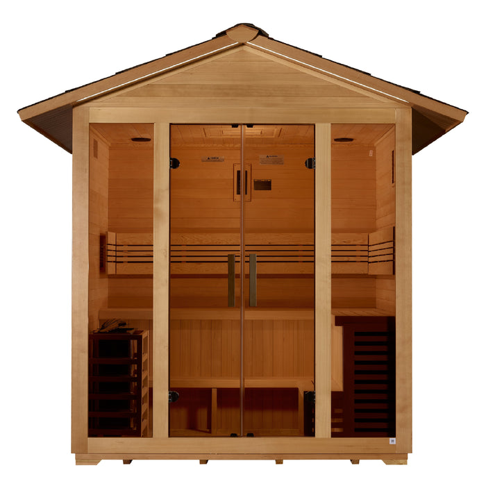 Outdoor Steam Sauna  5-Person "Vorarlberg" Traditional Sauna