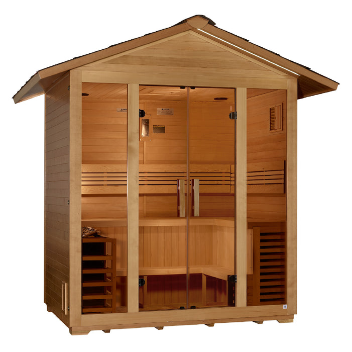 Outdoor Steam Sauna  5-Person "Vorarlberg" Traditional Sauna