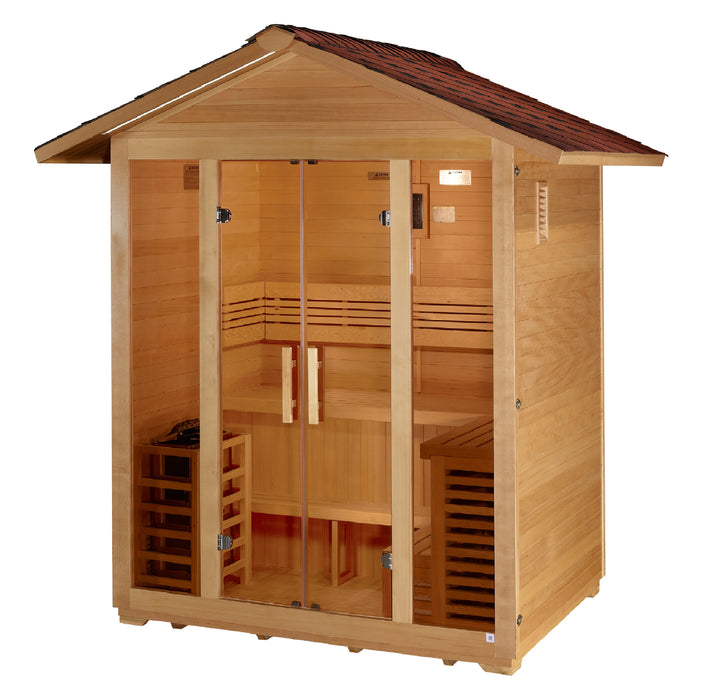 Outdoor Steam Sauna  5-Person "Vorarlberg" Traditional Sauna