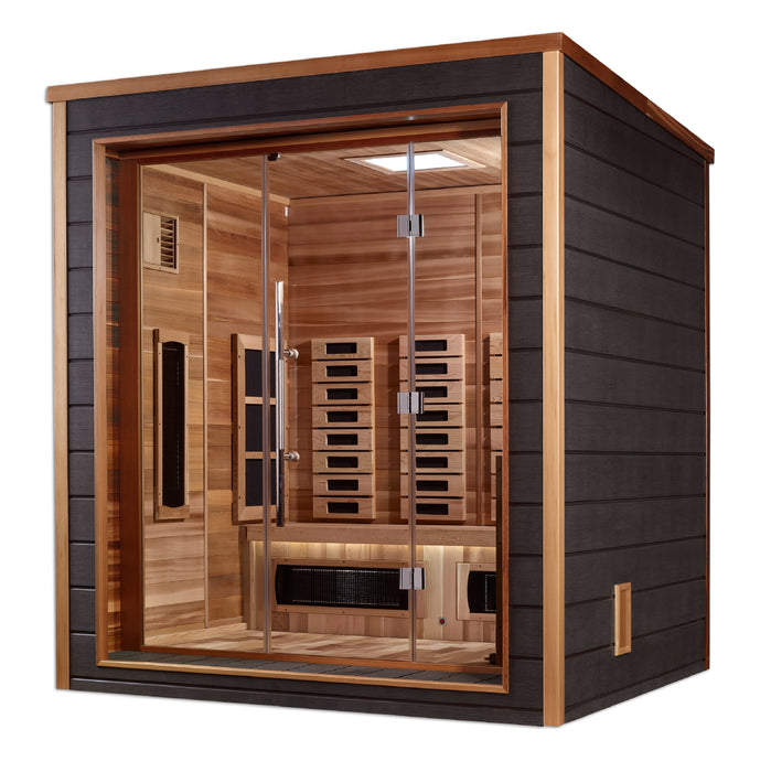 Steam Sauna  3-Person "Visby" Full Spectrum PureTech™ Hybrid Sauna