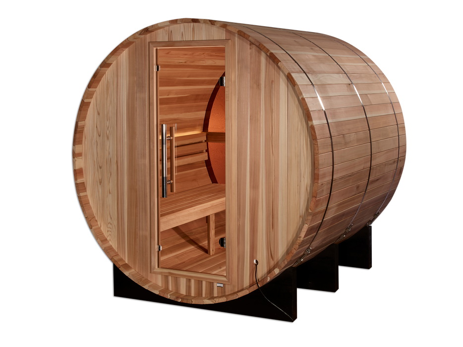 Outdoor Barrel Steam Sauna  4-Person "Zurich" Traditional Sauna