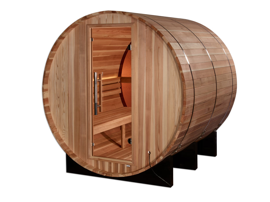Outdoor Barrel Steam Sauna  4-Person "Zurich" Traditional Sauna
