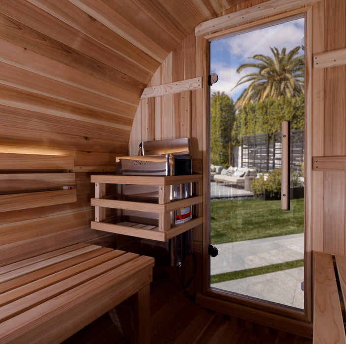 Outdoor Barrel Steam Sauna  4-Person "Zurich" Traditional Sauna