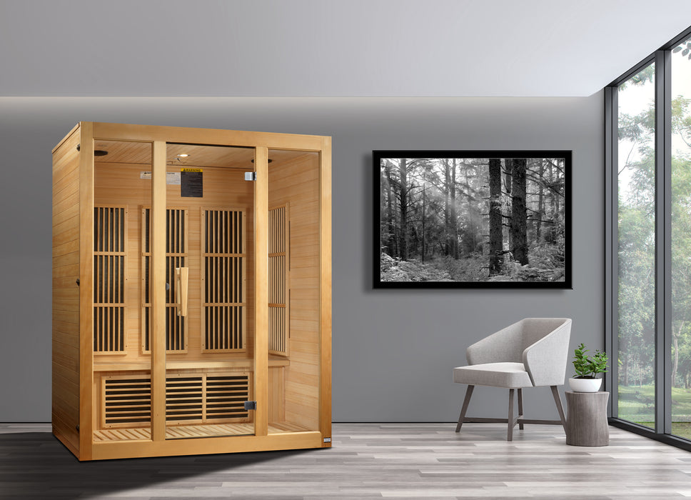 Low EMF  3-Person Maxxus "Bellevue" FAR Infrared Sauna